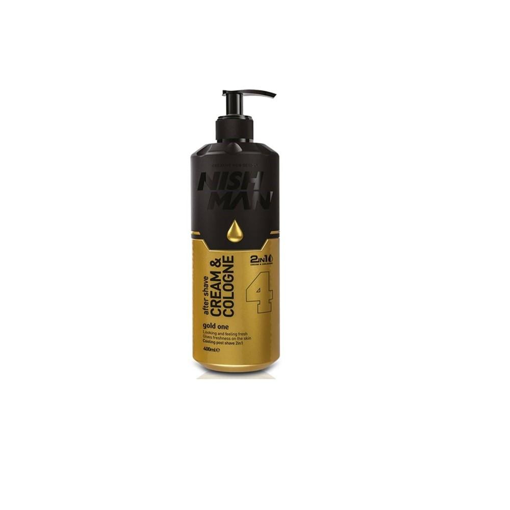CREMA Y COLONIA NISH MAN AFTER SHAVE N°04 GOLD ONE 400 ML - 2