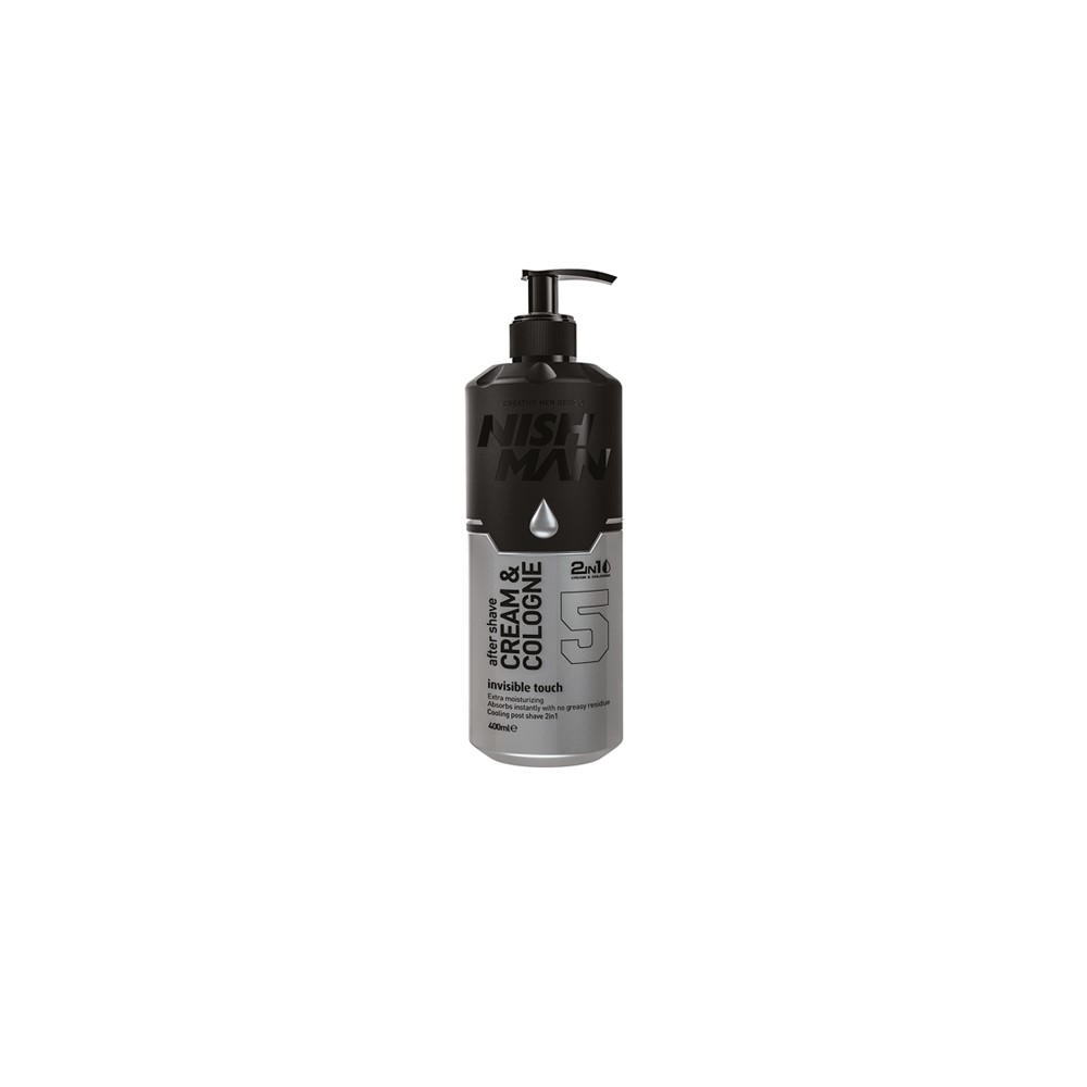 NISHMAN CREMA Y COLONIA AFTER SHAVE N°05 INVISIBLE 400 ML - 1