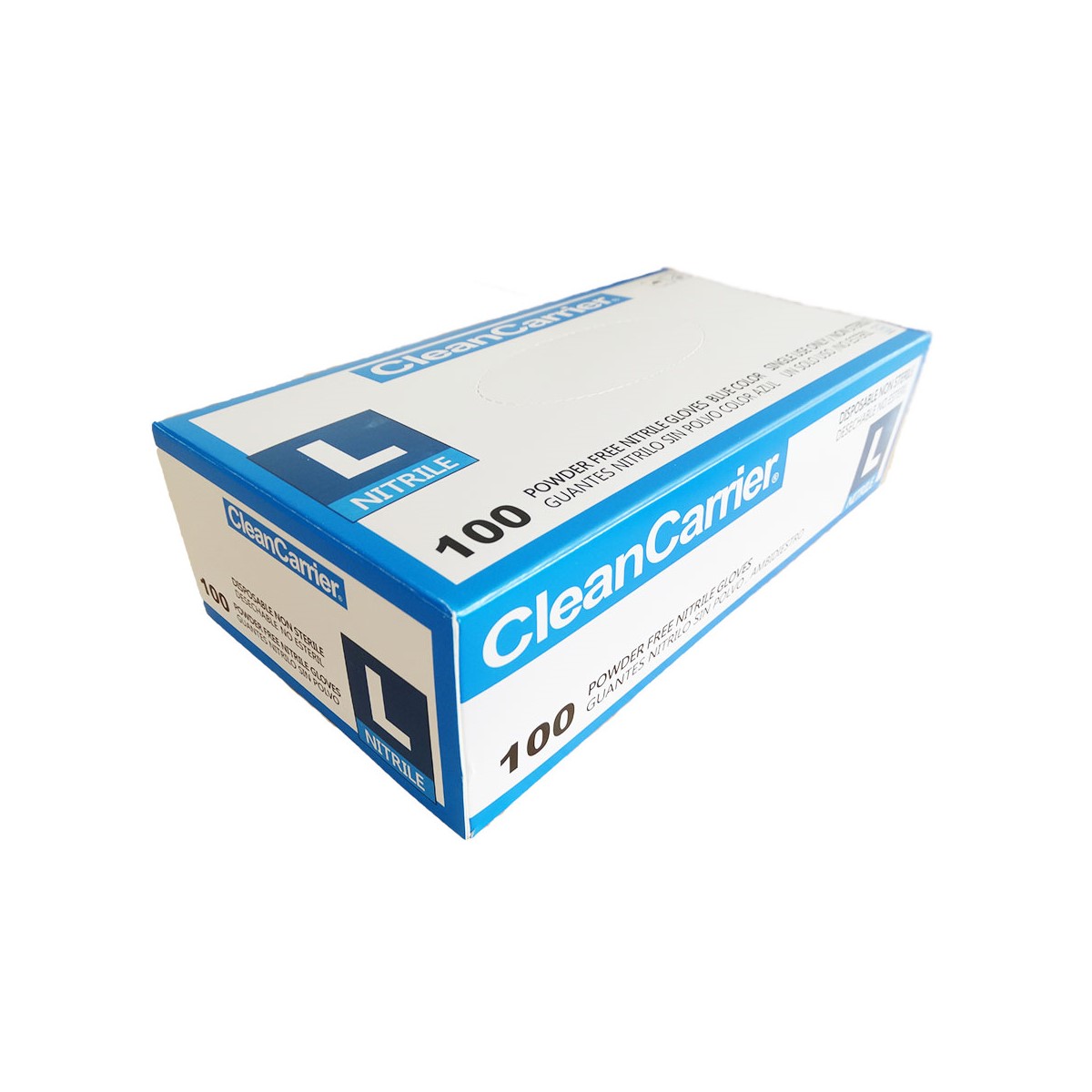 GUANTES CLEANCARRIER AZUL NITRILO CLEAN CARRIER 100UN TALLA L - 2
