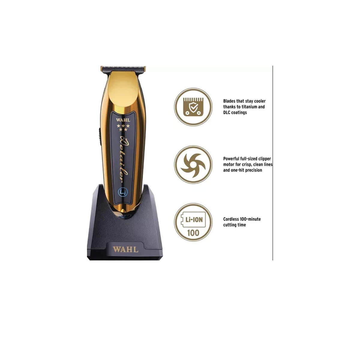 WAHL TRIMMER DETAILER LI GOLD INALAMBRICA CORDLESS DORADO - 2