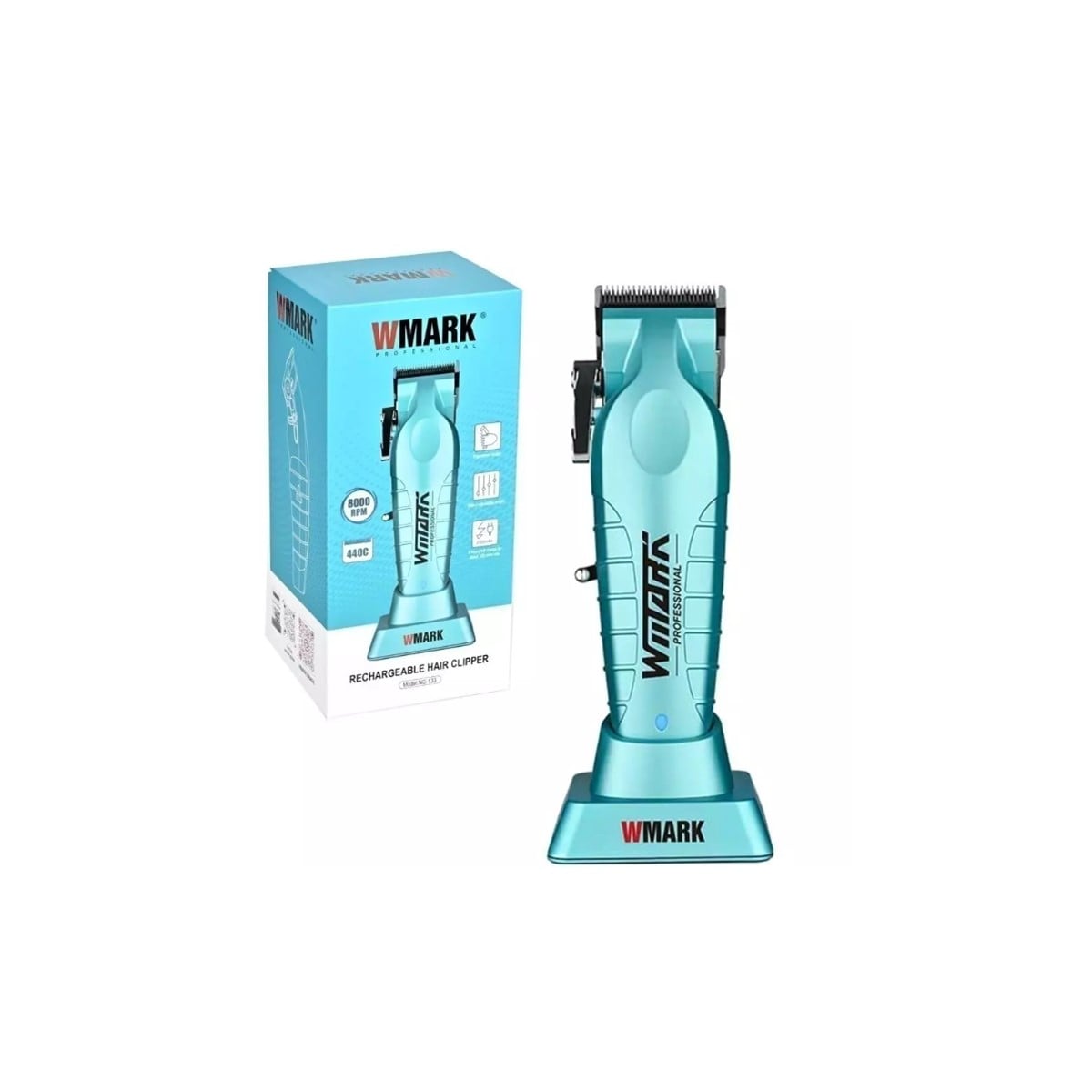 CORTADORA DE PELO AZUL PROFESIONAL WMARK NG 133 8000RPM - 2