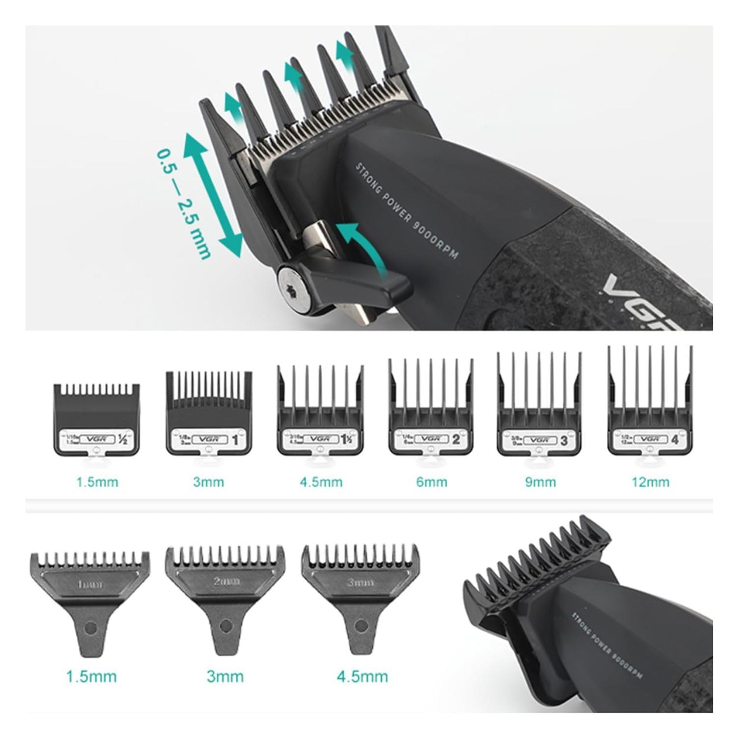 BARBER COMBO VGR PROFESIONAL V640 CLIPPER Y TRIMMER 9000RPM - 5