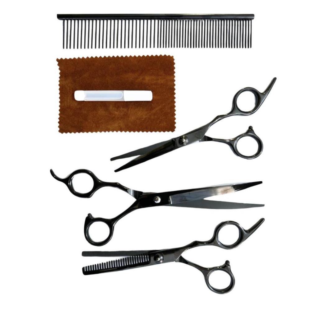 SET TIJERAS PELUQUERÍA CANINA CORTA PELO PERRO MASCOTA - 4