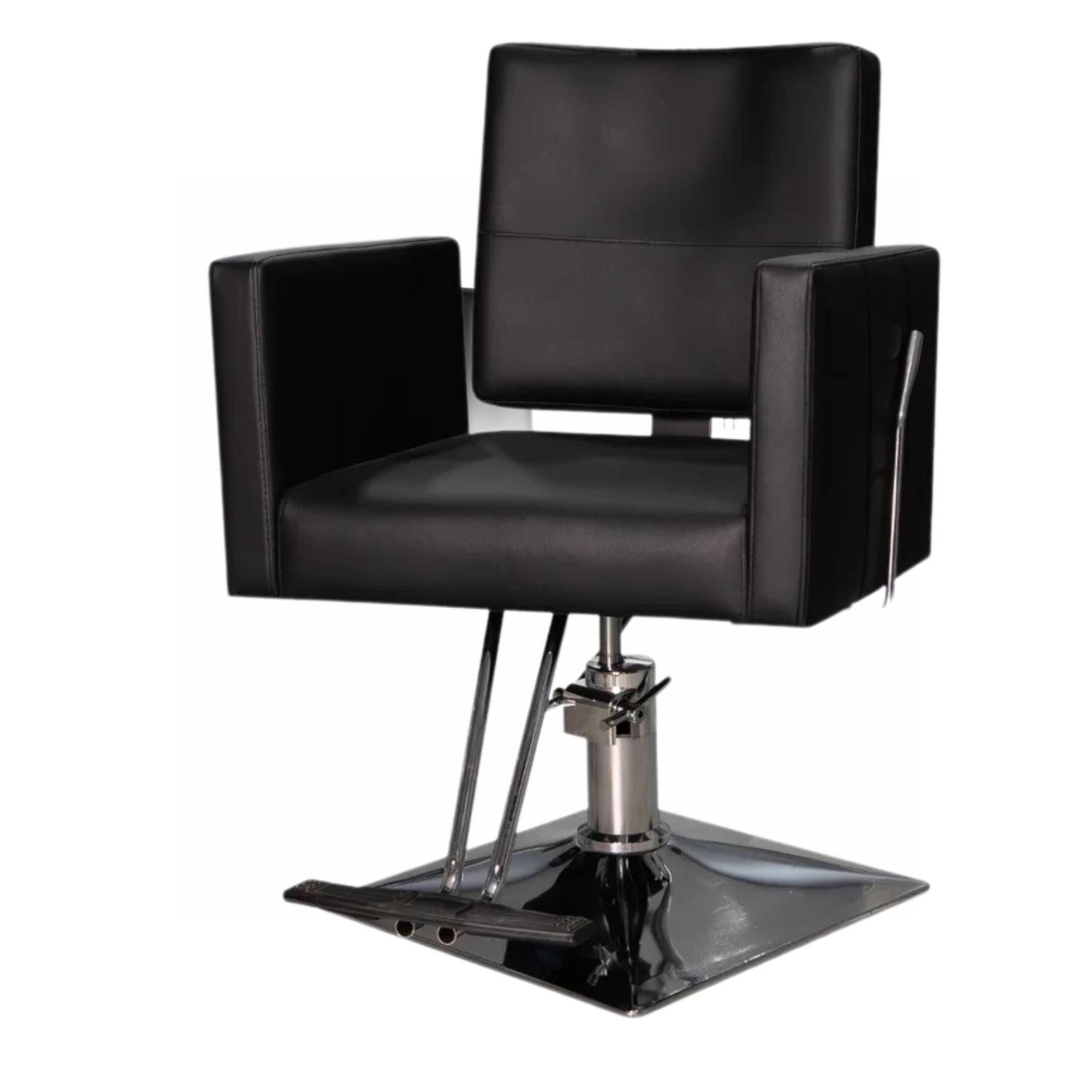 SILLÓN DE BARBERÍA TRADITIONAL RECLINABLE EN COLOR NEGRO - 2