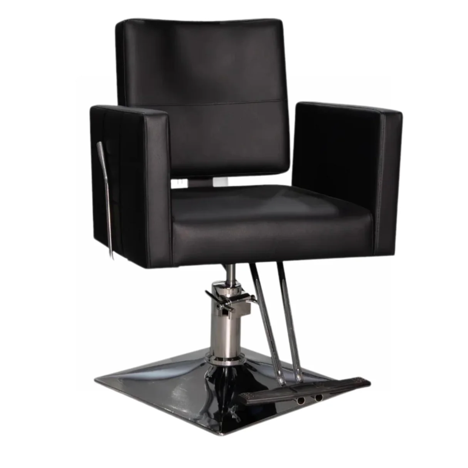 SILLÓN DE BARBERÍA TRADITIONAL RECLINABLE EN COLOR NEGRO - 3