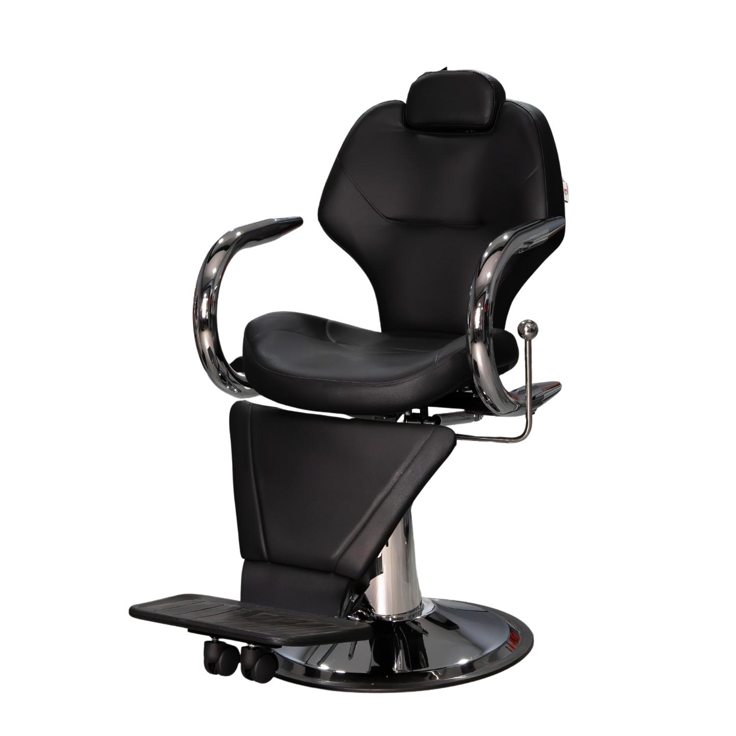 SILLÓN DE BARBERO BLING XL BLACK RECLINABLE E HIDRÁULICO - 1