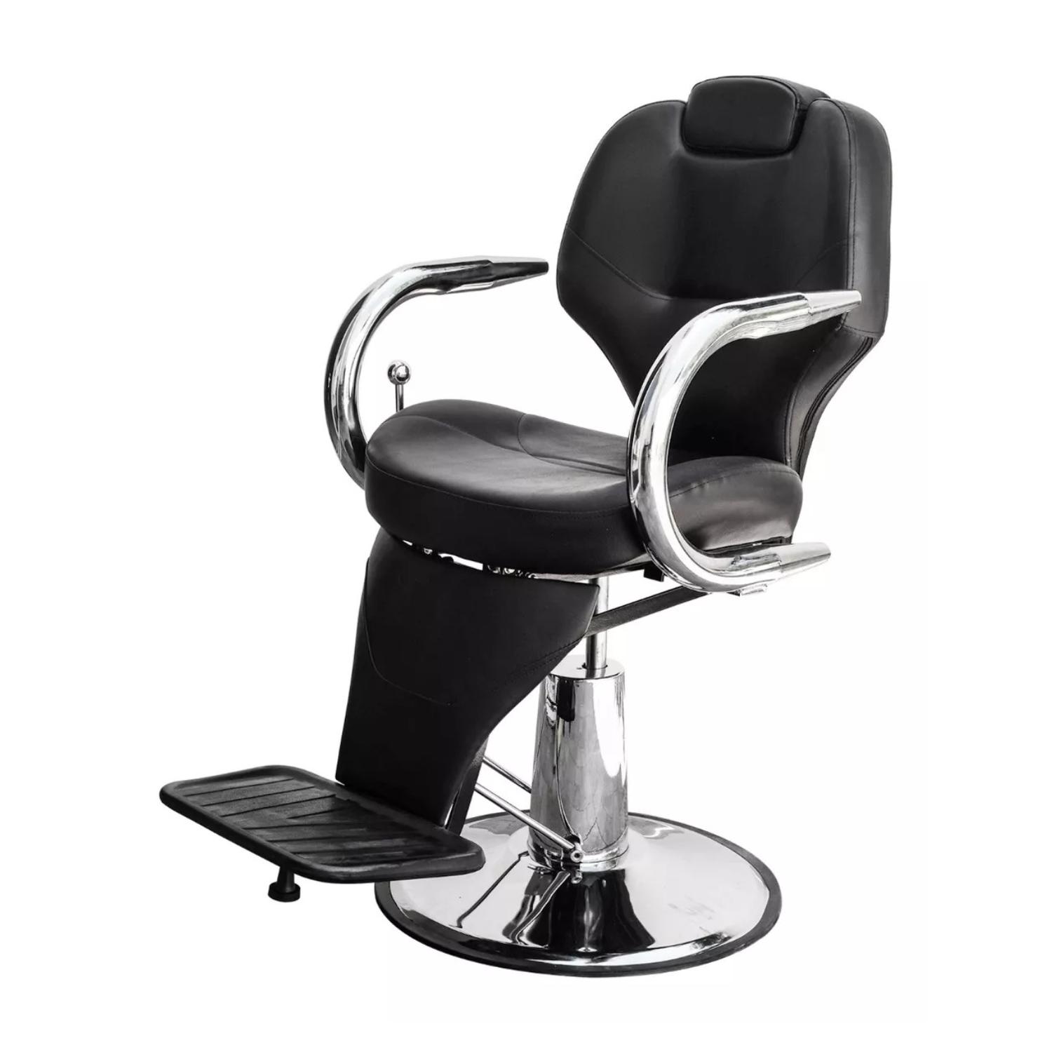 SILLÓN DE BARBERO BLING XL BLACK RECLINABLE E HIDRÁULICO - 2