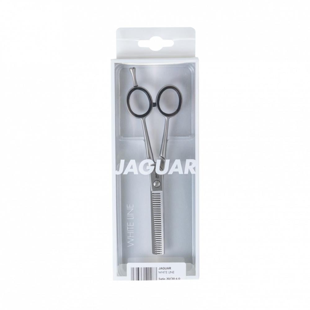 TIJERA ENTRESACADORA JAGUAR SATIN 30/30 6¨ WHITE LINE - 5