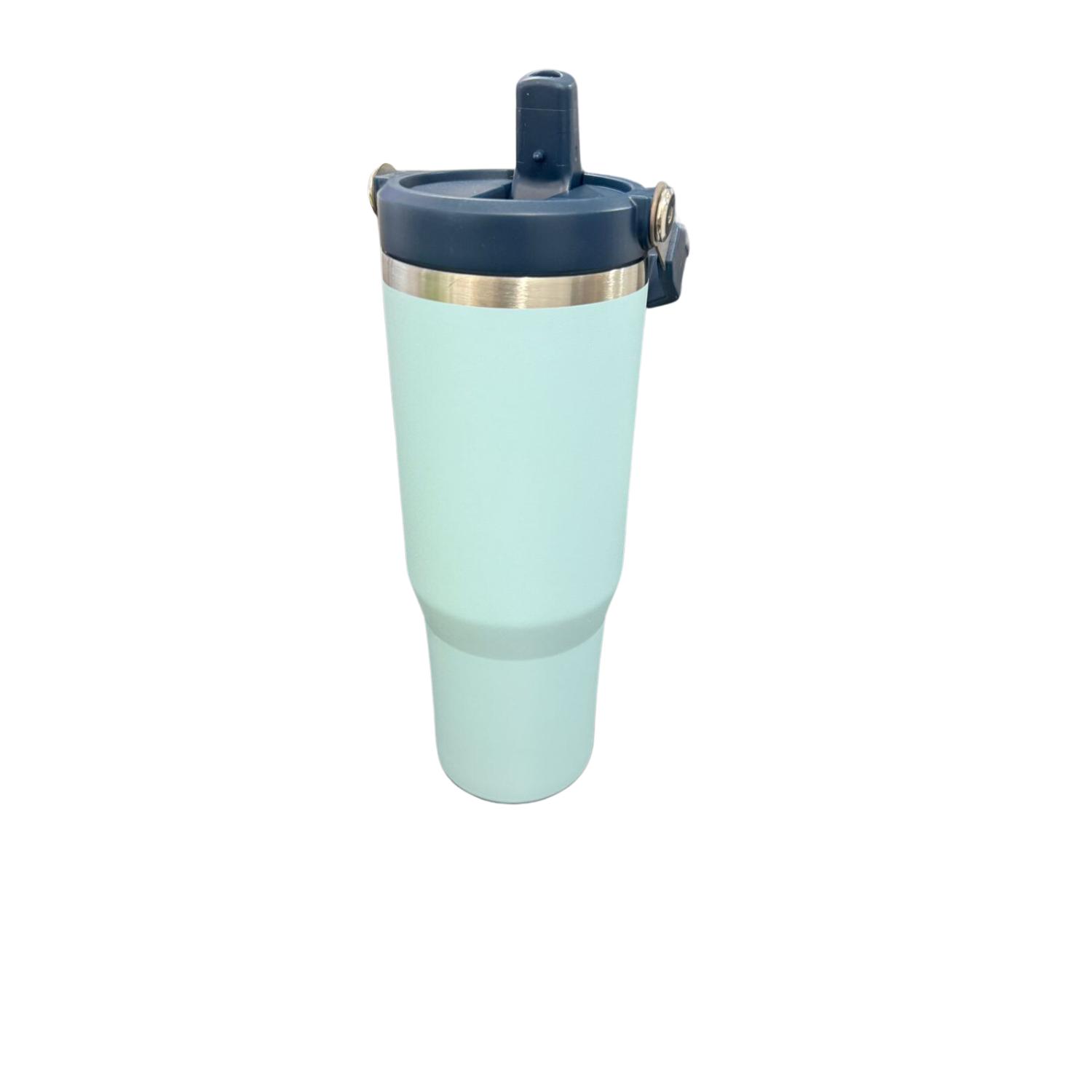 BOTELLA TERMICA FLIP STRAW TUMBLER 900 ML CELESTE - 3