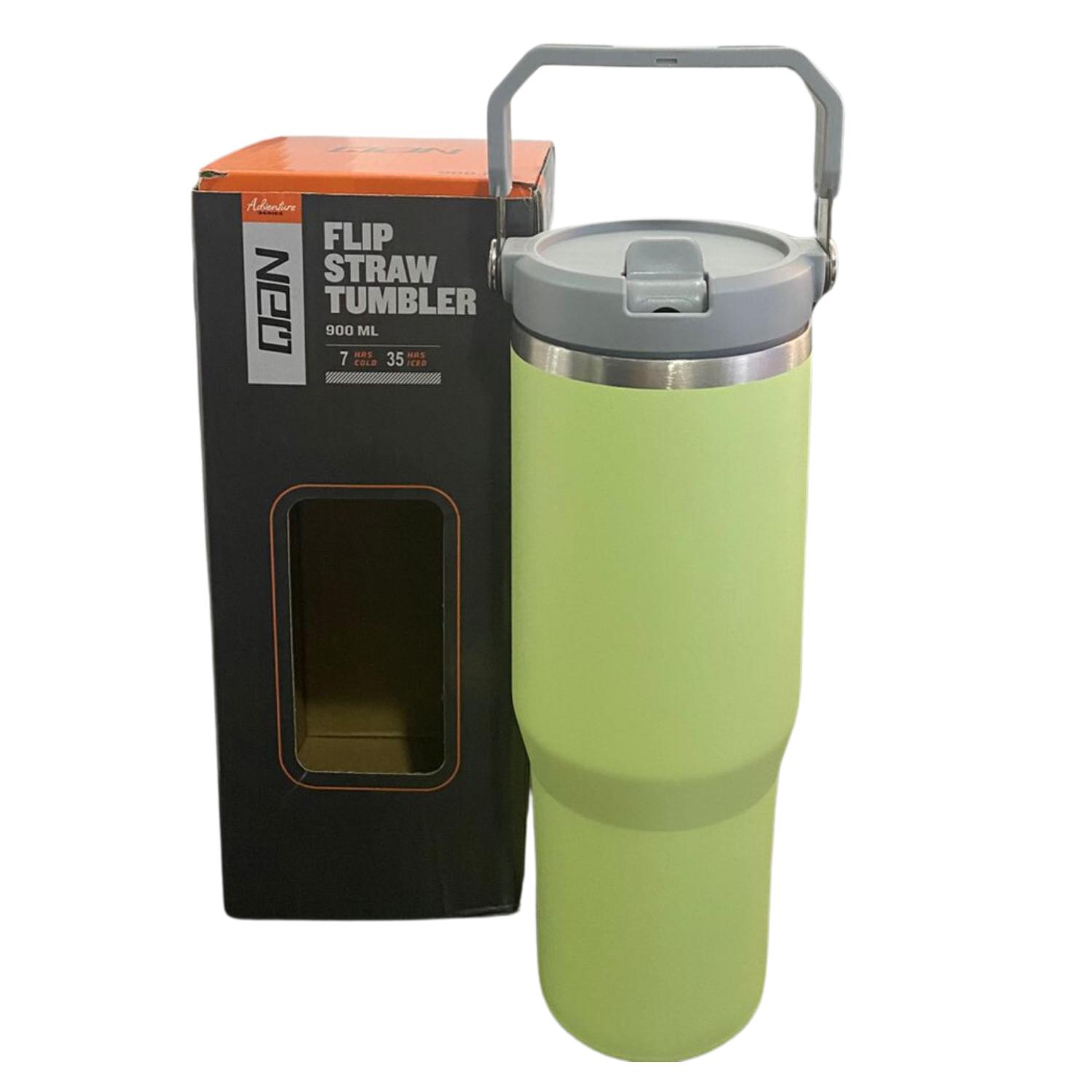 BOTELLA TERMICA FLIP STRAW TUMBLER 900 ML VERDE - 3