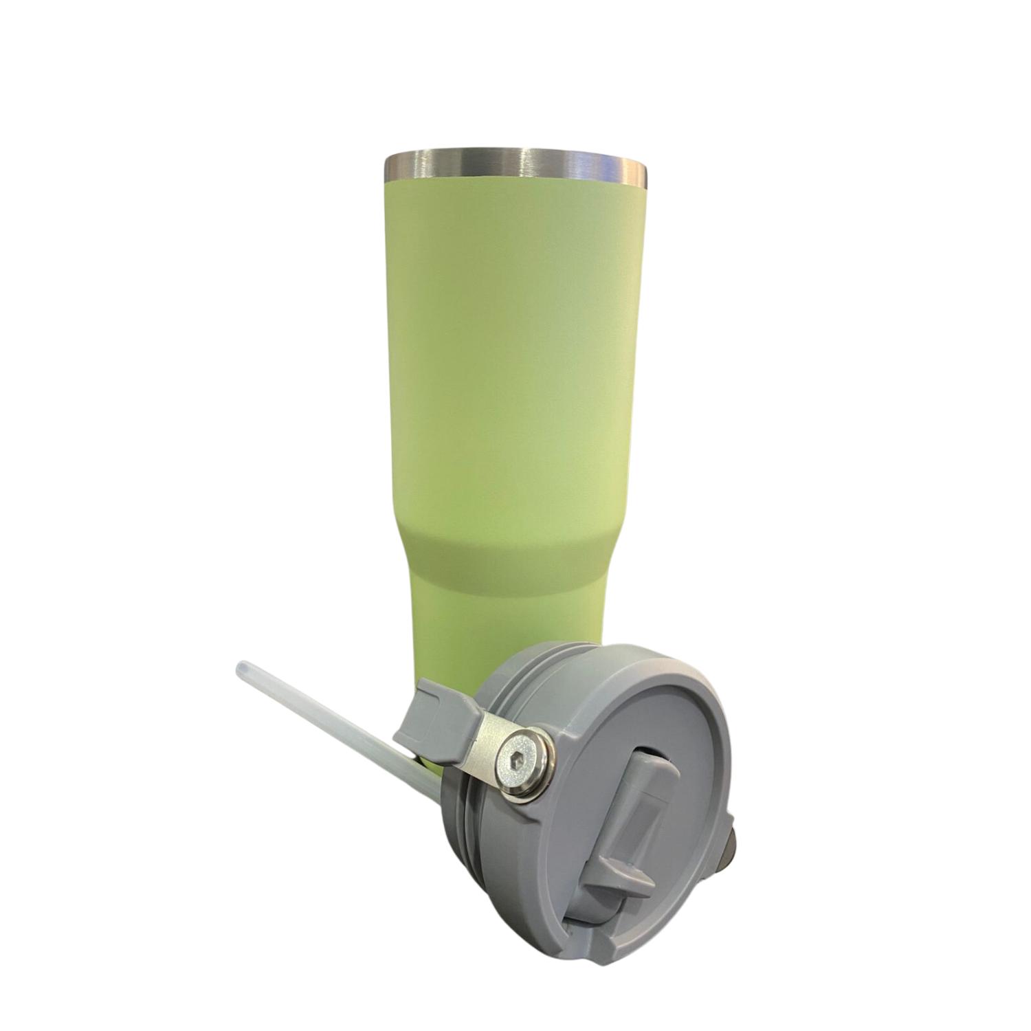 BOTELLA TERMICA FLIP STRAW TUMBLER 900 ML VERDE - 5