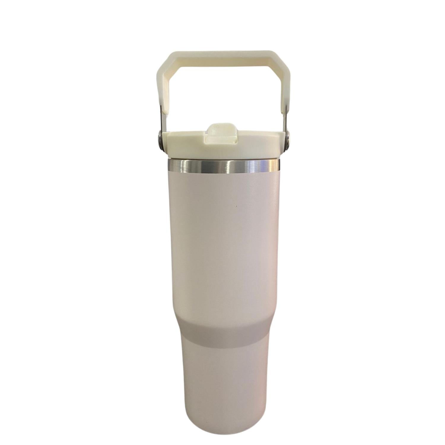 BOTELLA TERMICA FLIP STRAW TUMBLER 900 ML CREMA - 1