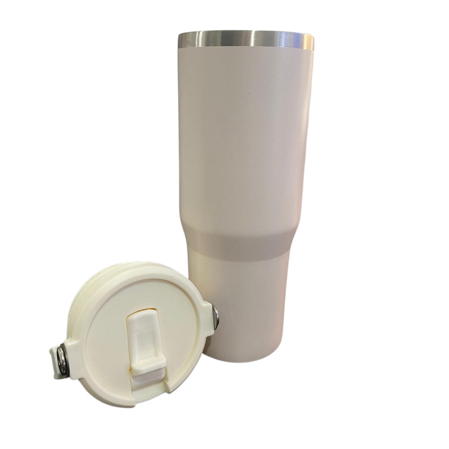 BOTELLA TERMICA FLIP STRAW TUMBLER 900 ML CREMA - 3