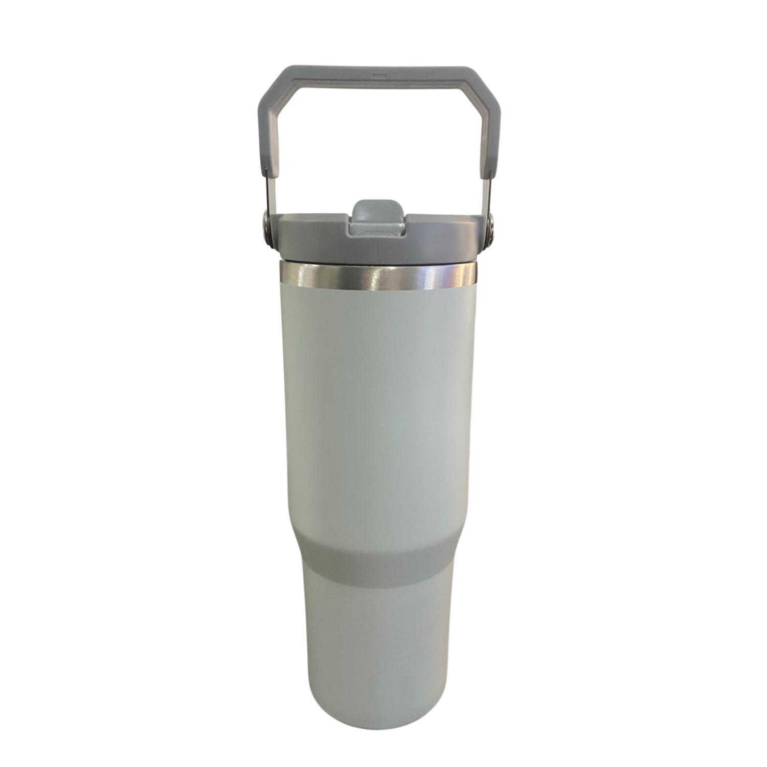 BOTELLA TERMICO FLIP STRAW TUMBLER 900 ML GRIS CLARO - 1