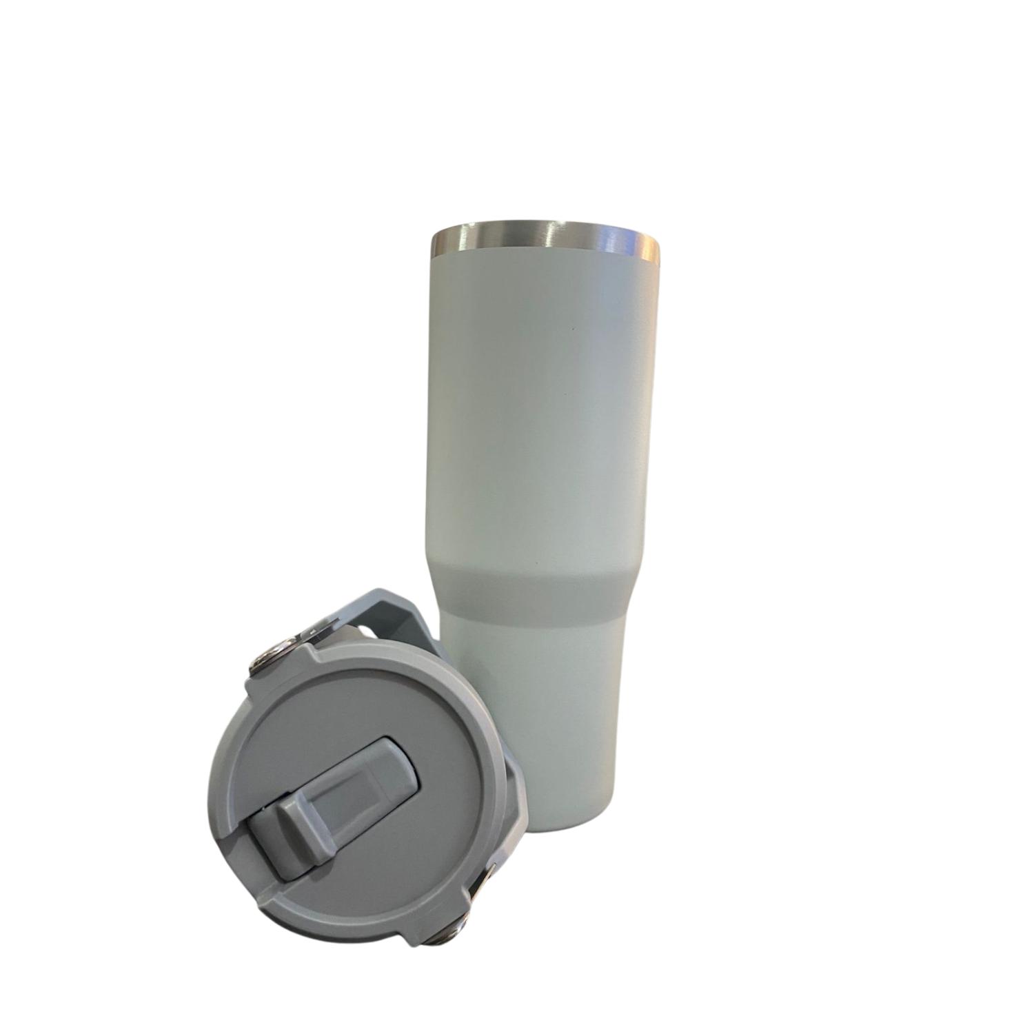 BOTELLA TERMICO FLIP STRAW TUMBLER 900 ML GRIS CLARO - 2