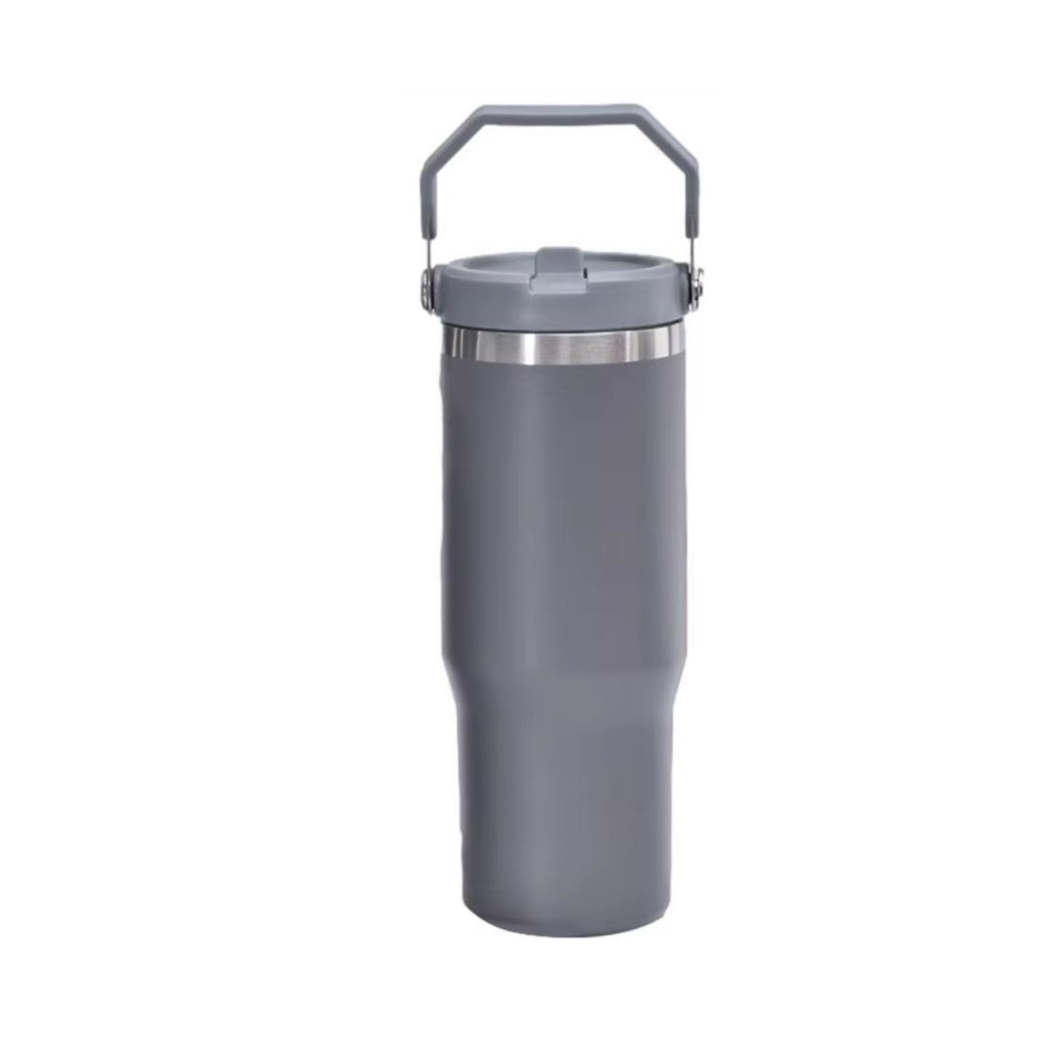 BOTELLA TERMICO FLIP STRAW TUMBLER 900 ML GRIS OSCURO - 1