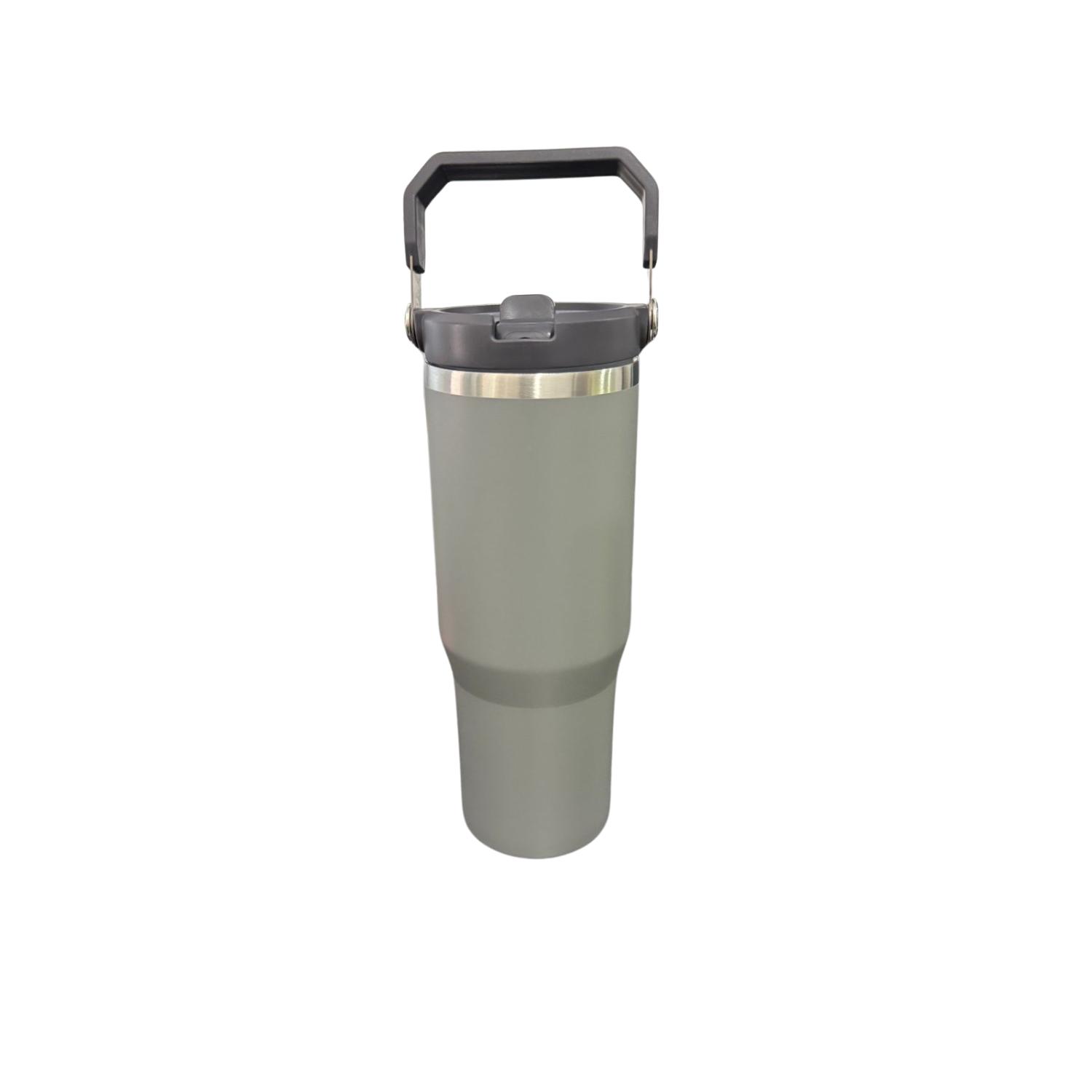 BOTELLA TERMICO FLIP STRAW TUMBLER 900 ML GRIS OSCURO - 2
