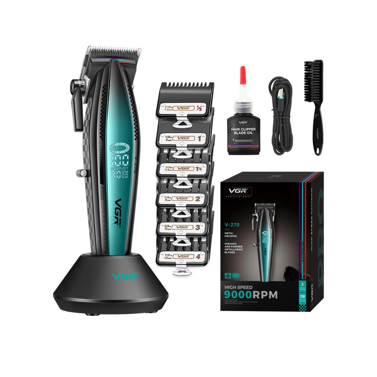 BARBER COMBO VGR 270 CLIPPER Y TRIMMER V992 9000RPM - 2
