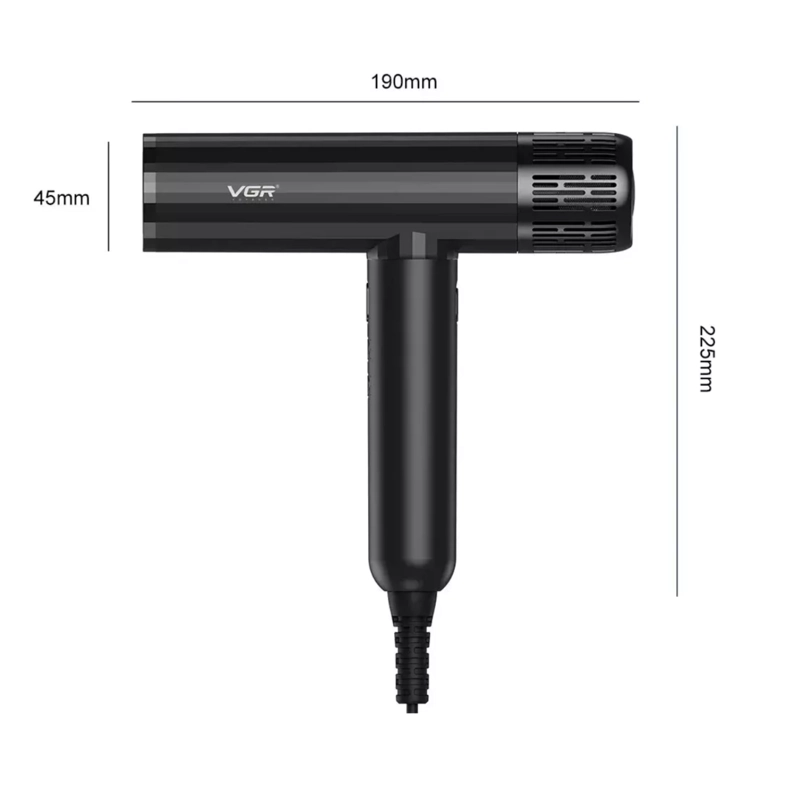 SECADOR DE PELO VGR PROF. V-427 ALTO RENDIMIENTO 11000 RPM - 4