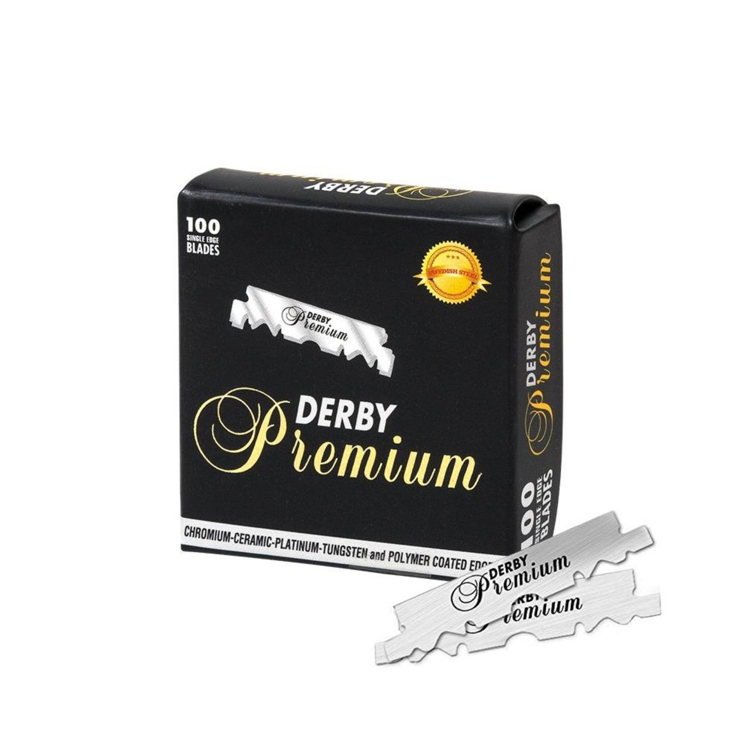 NAVAJA DERBY PREMIUM PARA AFEITAR 1 FILO/ BARBERIA 100 PZAS - 2