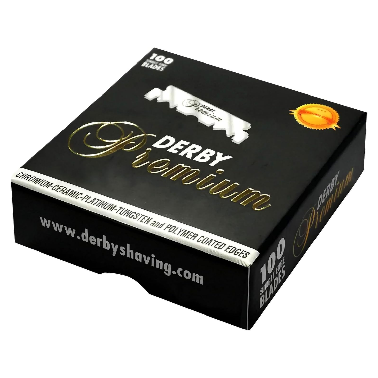 NAVAJA DERBY PREMIUM PARA AFEITAR 1 FILO/ BARBERIA 100 PZAS - 4