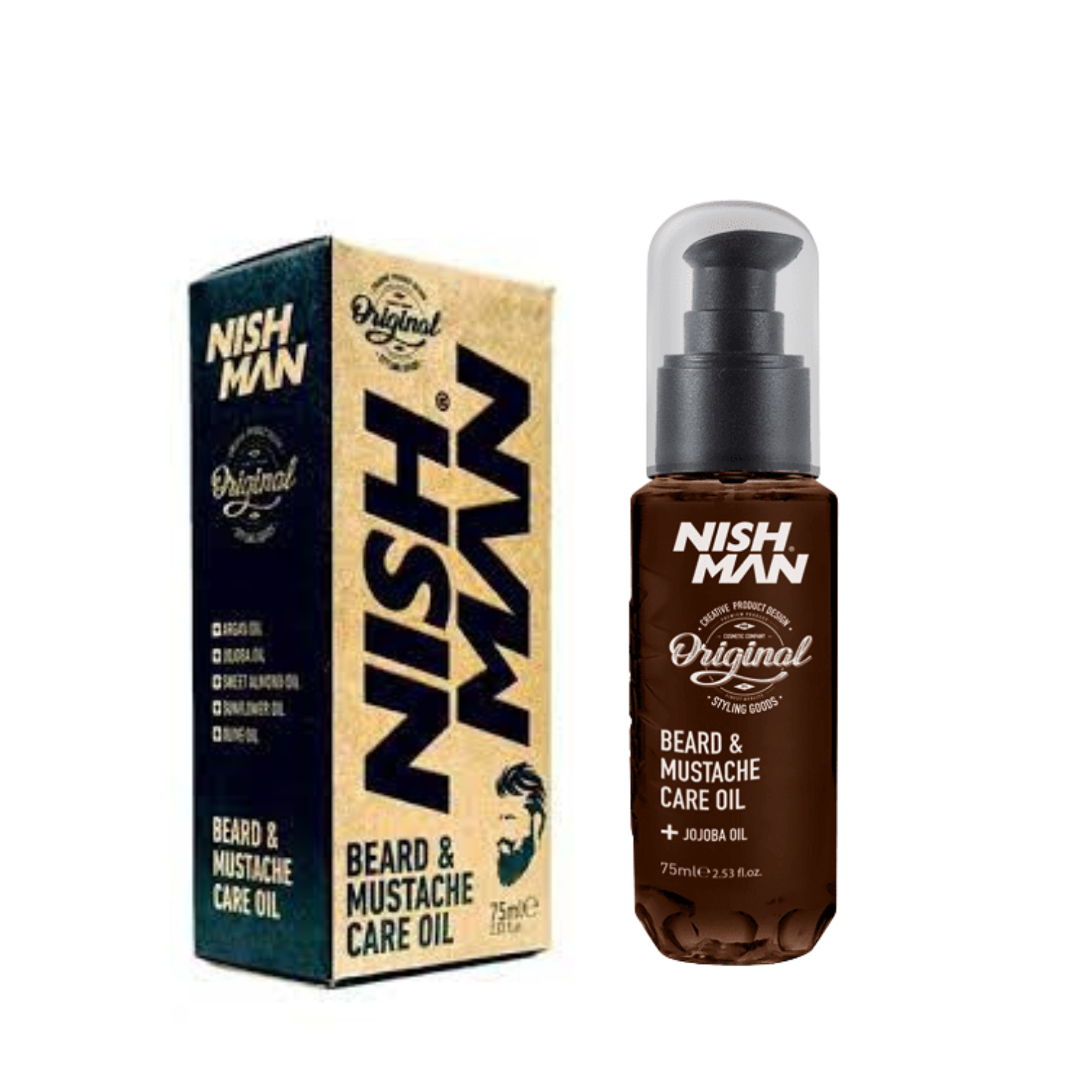 NISHMAN ACEITE PARA EL CUIDADO DE BARBA Y BIGOTE 75ML - 1