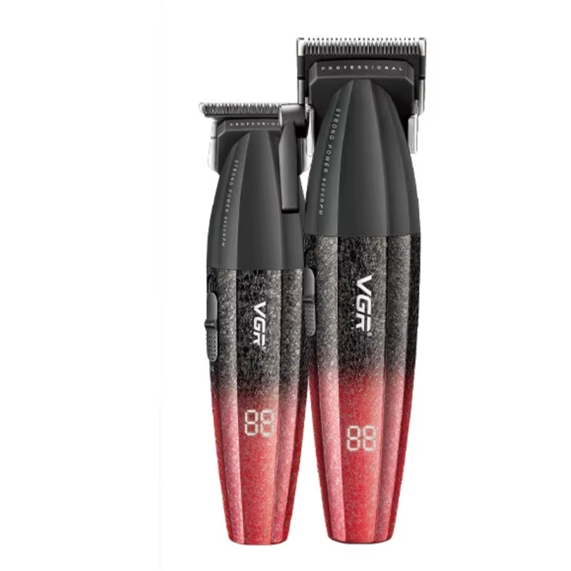 BARBER COMBO VGR PROFESIONAL V640 CLIPPER Y TRIMMER 9000RPM EN COLOR ROJO - 7