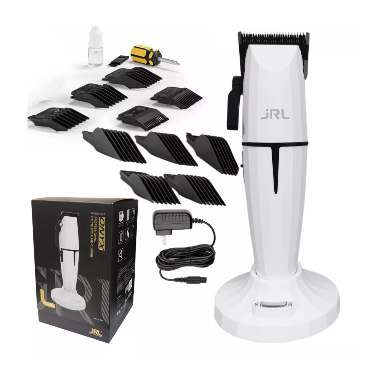 MAQUINA CORTADORA JRL PROF INALÁMBRICA ONYX CLIPPER BLANCO - 3