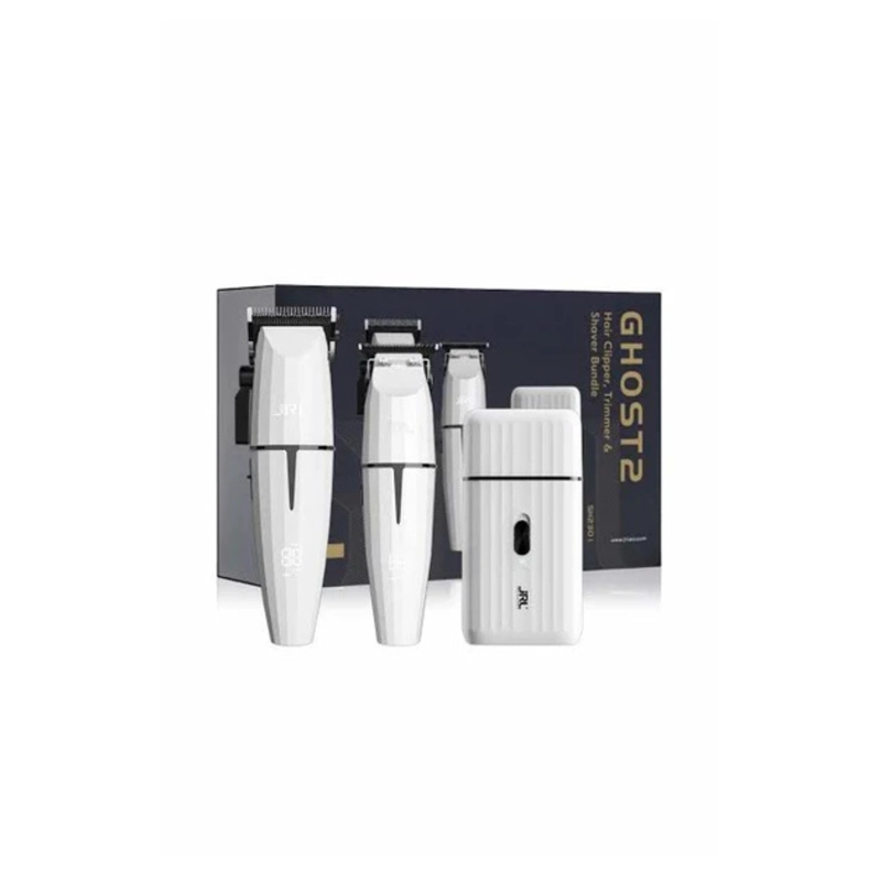 JRL PRO. COMBO ONYX BLANCO GHOST 2 CLIPPER, TRIMMER Y SHAVER - 5