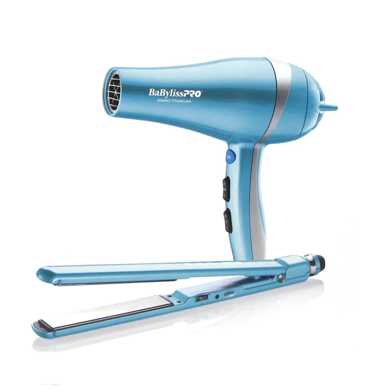 COMBO BABYLISSPRO PLANCHA 25MM Y SECADOR 2000W NANO TITANIUM - 1