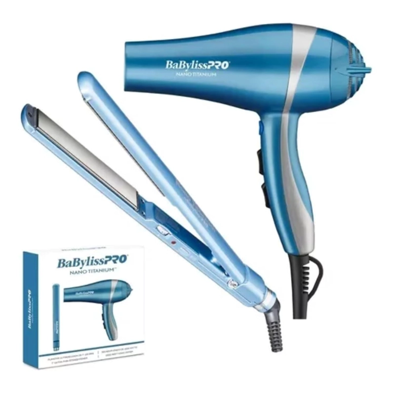 COMBO BABYLISSPRO PLANCHA 25MM Y SECADOR 2000W NANO TITANIUM - 5