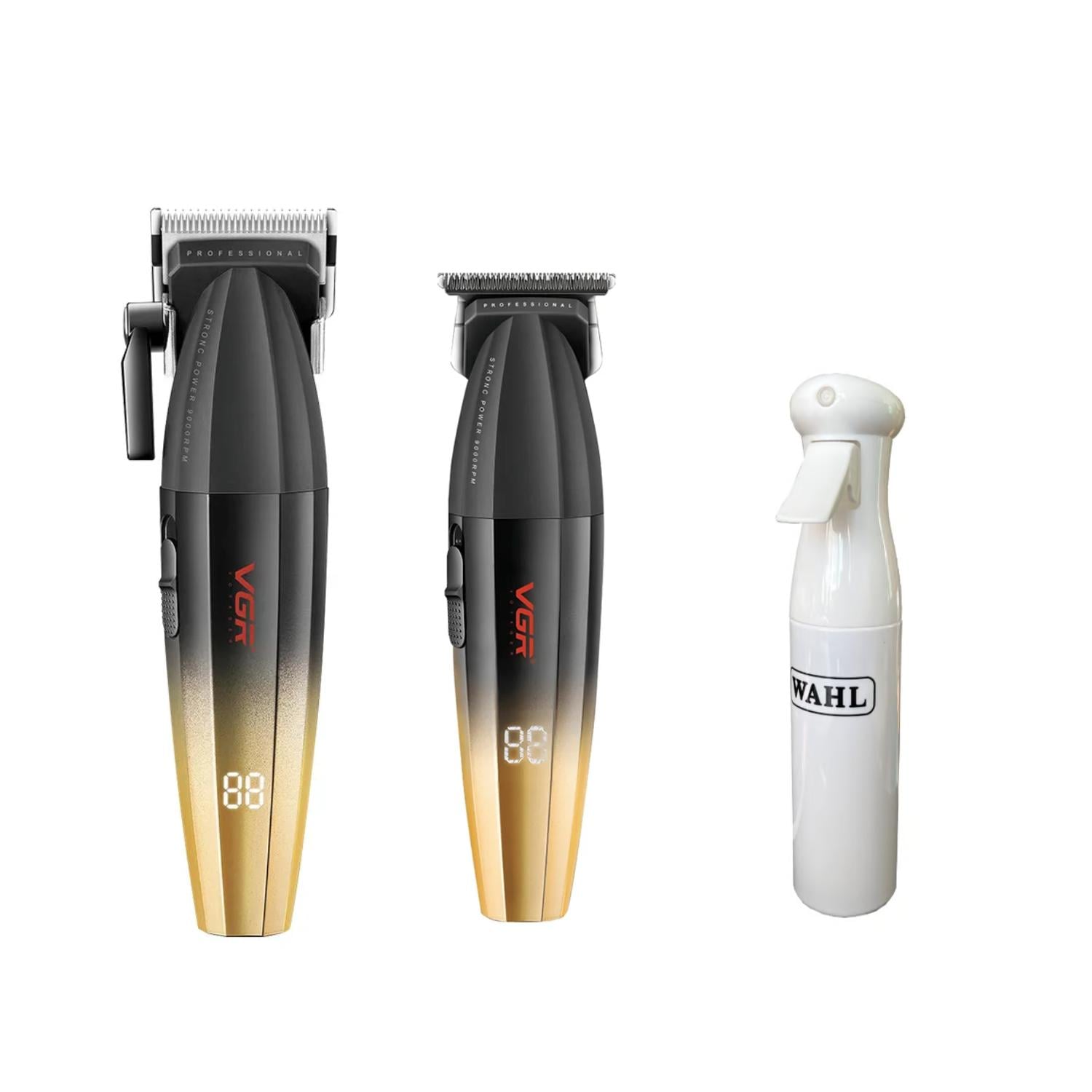 BARBER COMBO VGR PROFESIONAL GOLD CLIPPER Y TRIMMER 9000RPM - 1