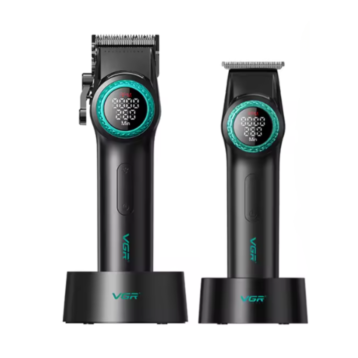BARBER COMBO EN COLOR NEGRO VGR PRO. CORTAPELO V-001 + PATILLERA V-977 - 1
