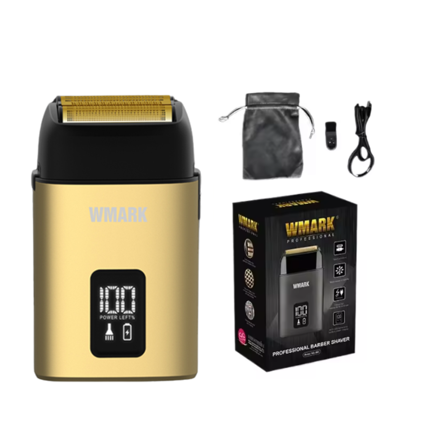 AFEITADORA WMARK PROFESIONAL NG983 DORADO 8100 RPM - 3