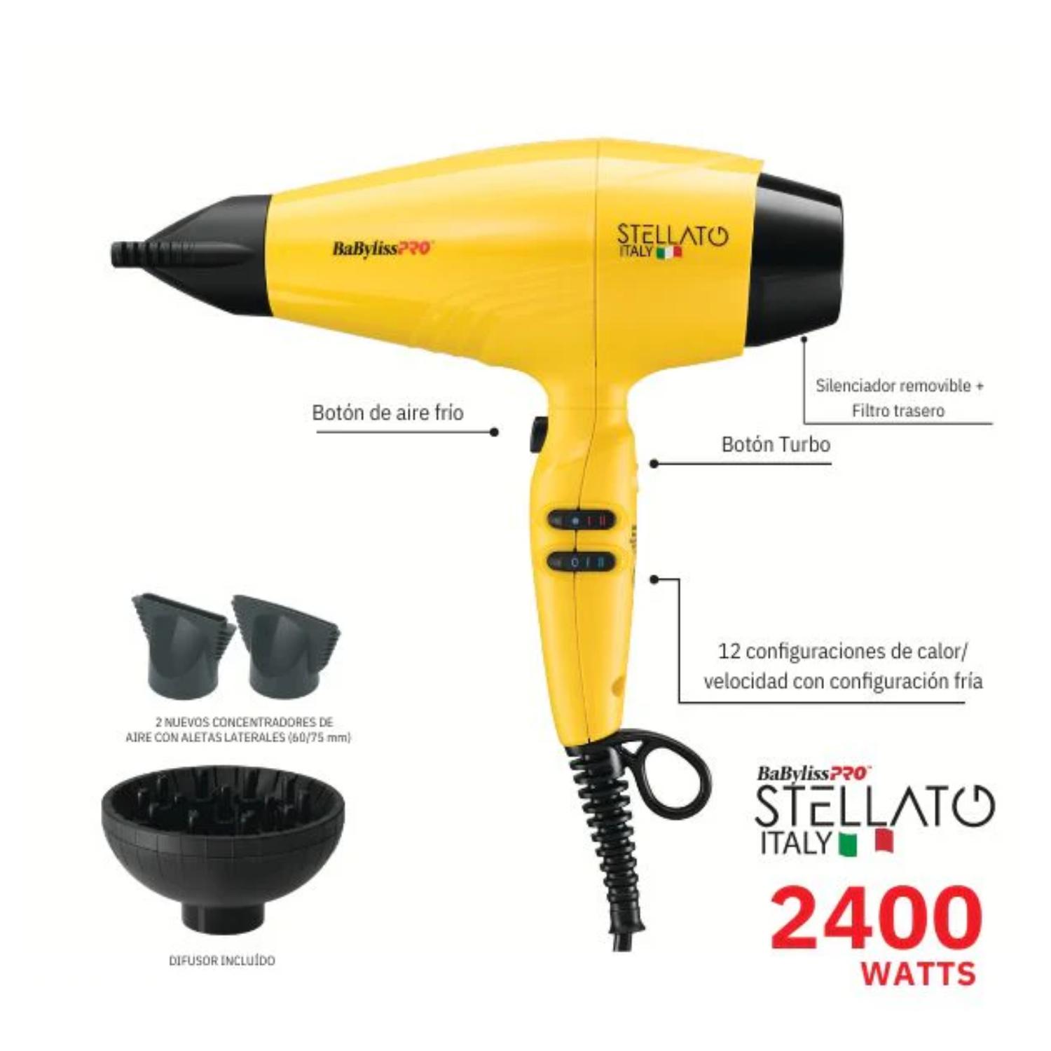 SECADOR DE PELO BABYLISS PRO STELLATO RÁPIDO EVOLUTION 2400W - 4
