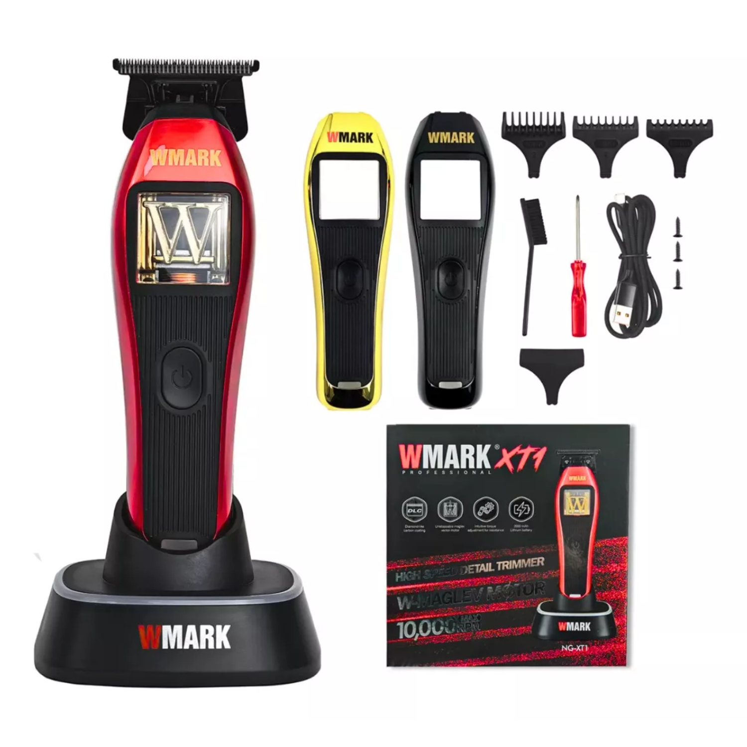 WMARK BARBER COMBO PROFESIONAL NGX1 CLIPPER Y TRIMMER NGXT 10000 RPM - 5