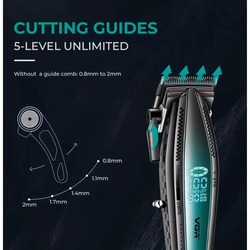 MAQUINA BARBERIA PROFESIONAL CORTA PELO VGR V-270 9000 RPM - 6