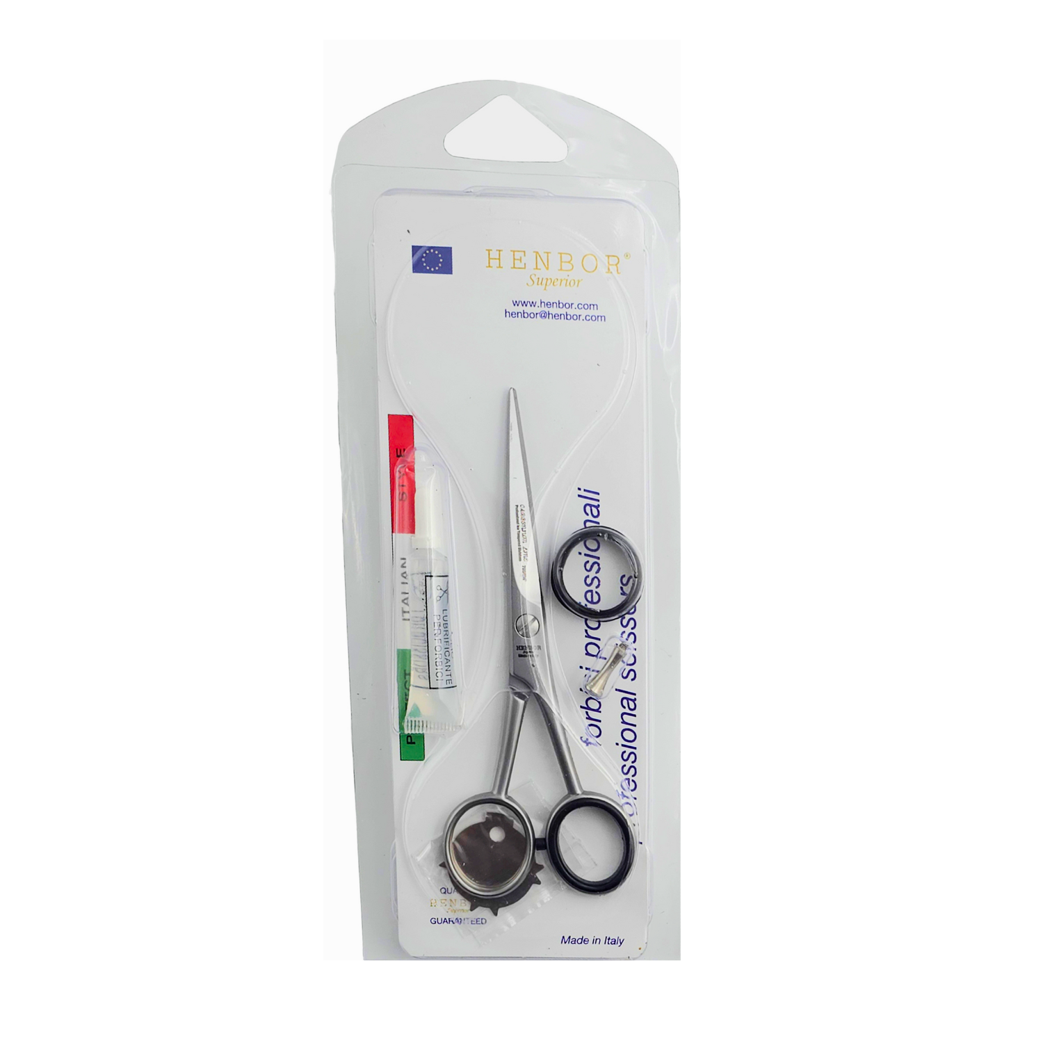 TIJERA HENBOR ITALIANA MICRODENTADA 800 BARBER LINE 5,5'' - 4