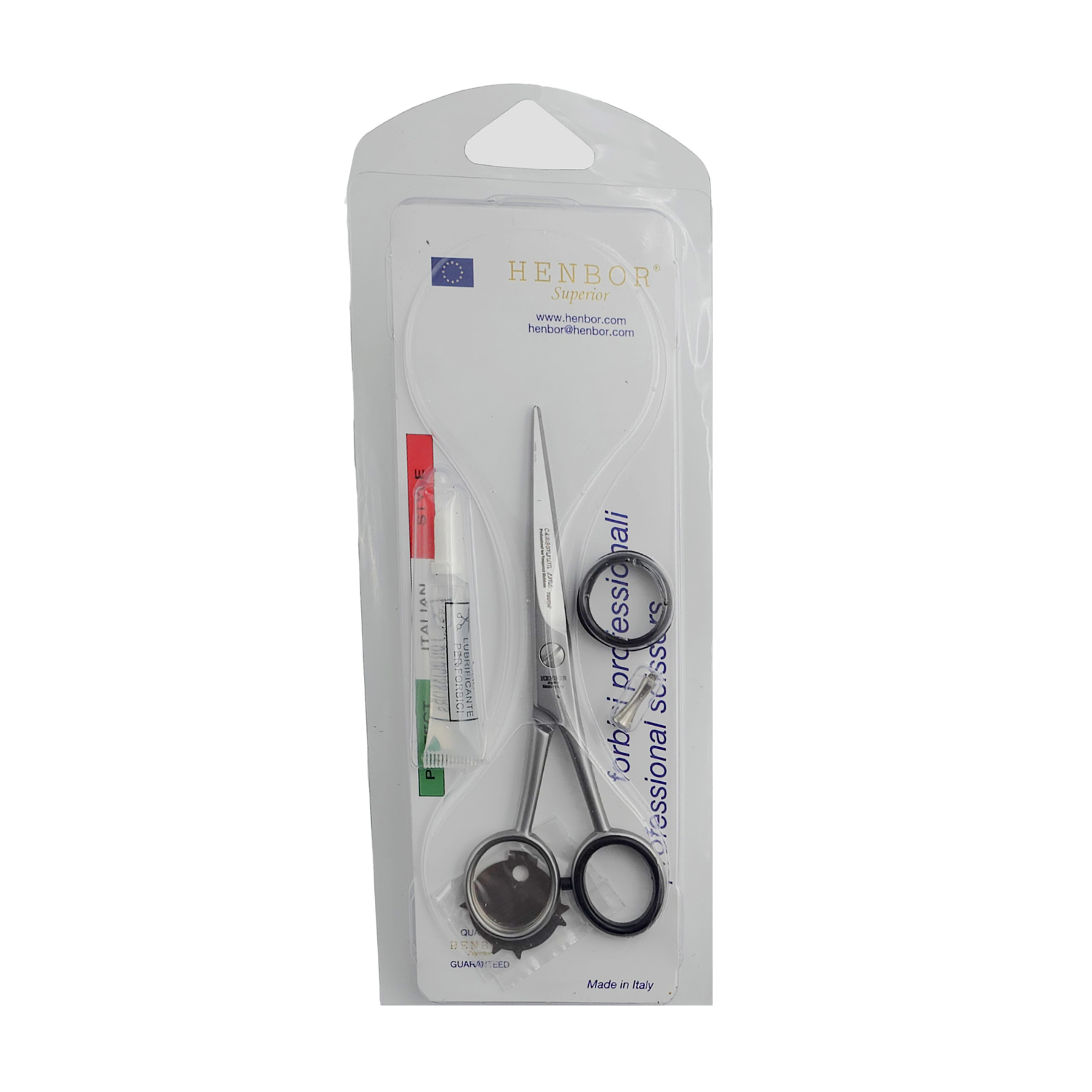 TIJERA HENBOR ITALIANA MICRODENTADA 800 BARBER LINE 8'' - 3