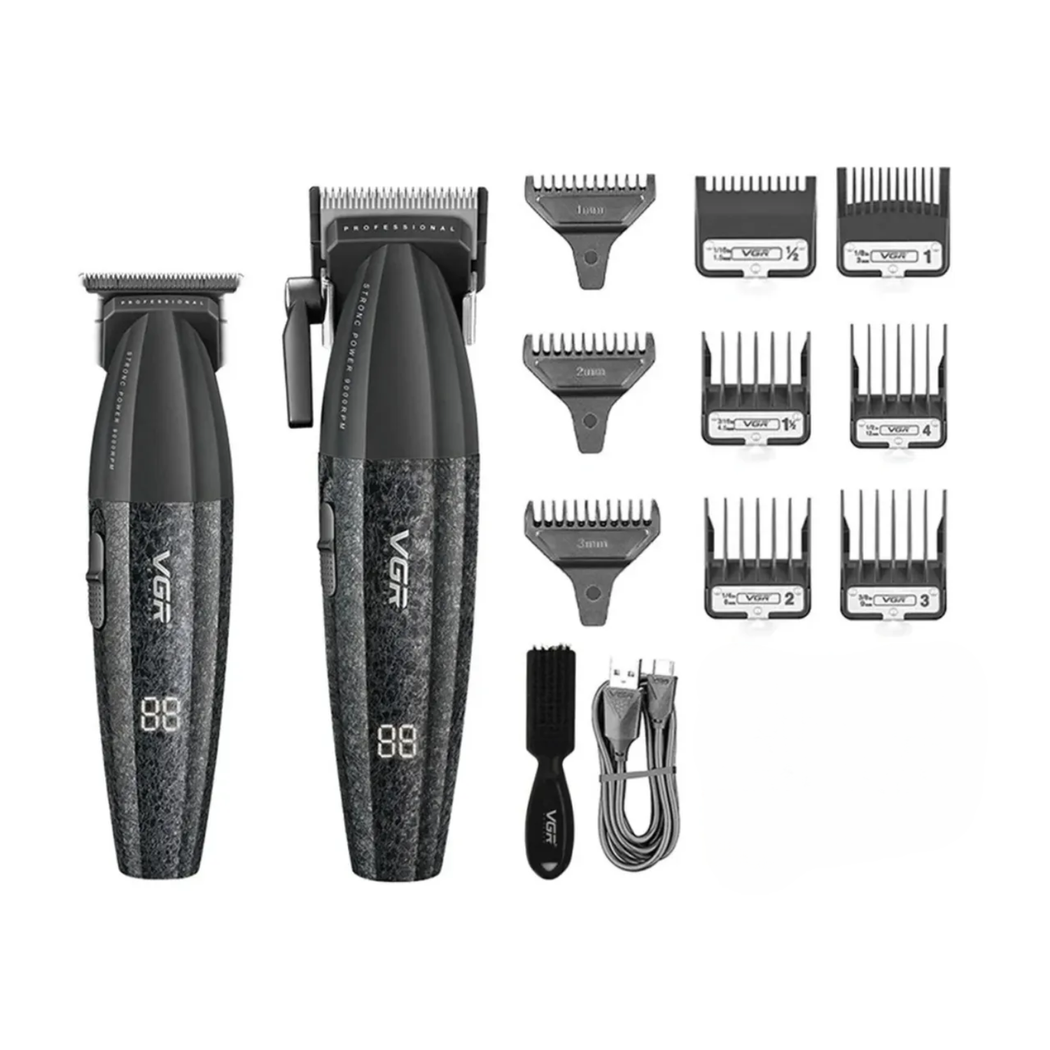 BARBER COMBO VGR V640 CORTAPELO,PATILLERA Y AFEITADORA EN COLOR NEGRO - 6