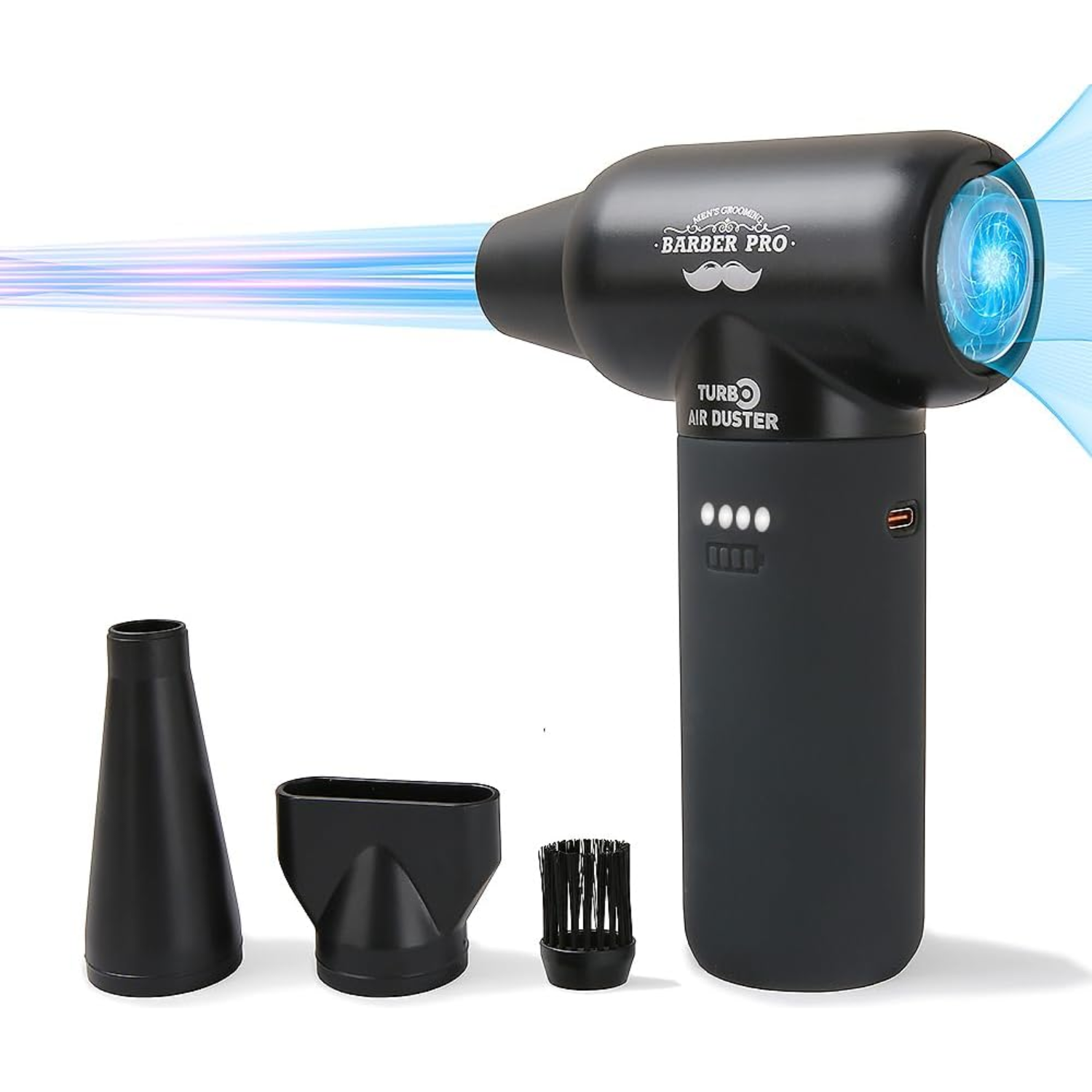 SOPLADOR ELE CTRICO INALAMBRICO 120000RPM CON BOQUILLAS NEGRO - 1