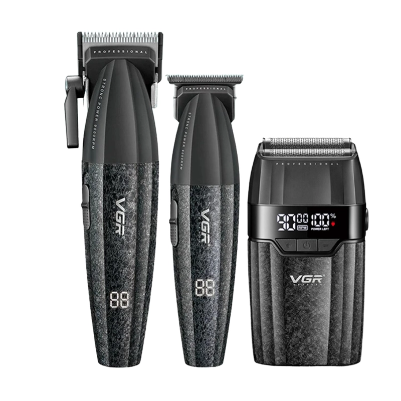 VGR VGR BARBER COMBO V-640S3 CORTADORA, PATILLERA Y AFEITADORA