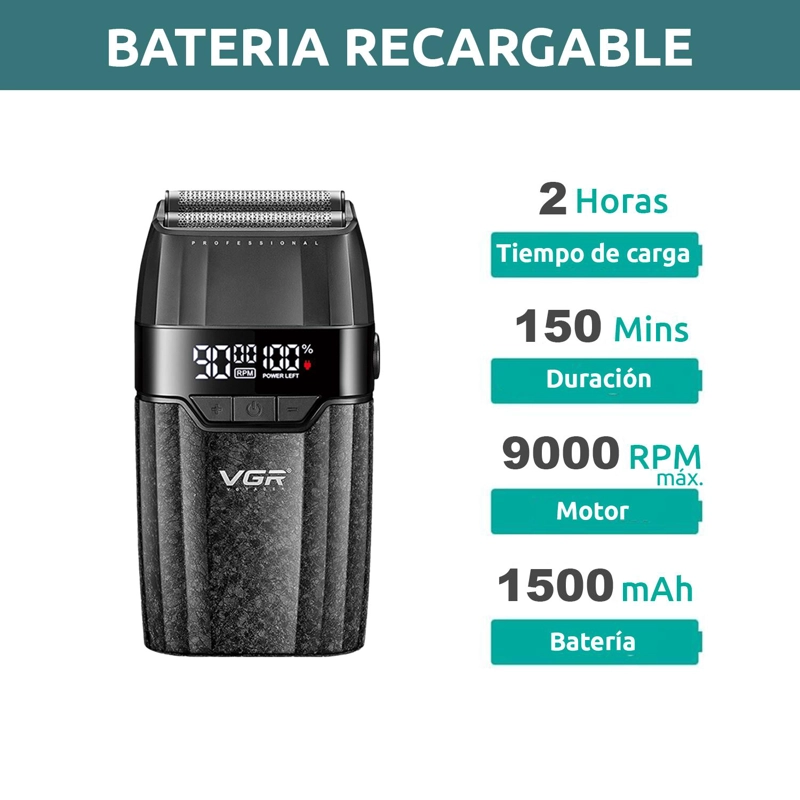 VGR BARBER COMBO V-640S3 CORTADORA, PATILLERA Y AFEITADORA - 6