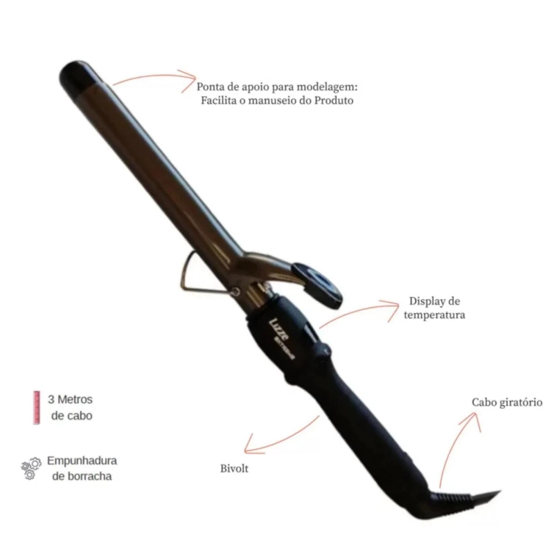 RIZADOR ONDULADOR DE CABELLO LIZZE PROFESIONAL EXTREME 32MM - 5