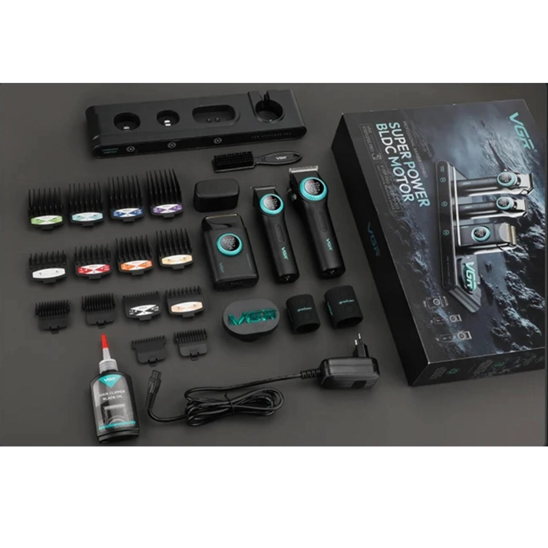 BARBER COMBO VGR CORTAPELO, PATILLERA Y AFEITADORA NEGRO STEPLESS 3 - 3