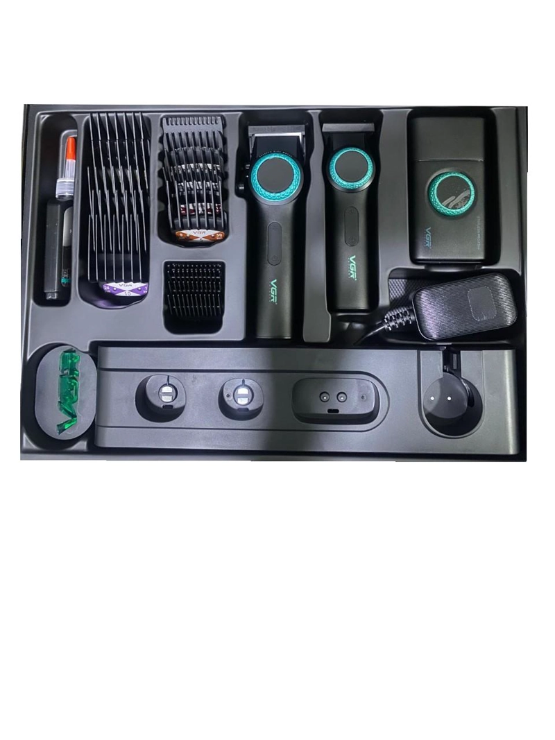 BARBER COMBO VGR CORTAPELO, PATILLERA Y AFEITADORA NEGRO STEPLESS 3 - 4