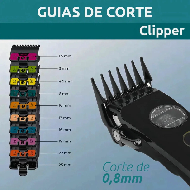 MAQUINA CORTAR PELO VGR880C CERAMICA MOTOR ROTATECH NEGRO - 4
