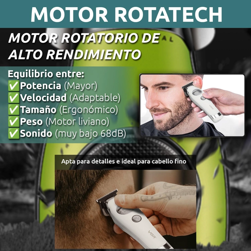 MAQUINA PATILLERA TRIMMER VGR880T ROTATECH BLDC 7200RPM NEGRO - 7