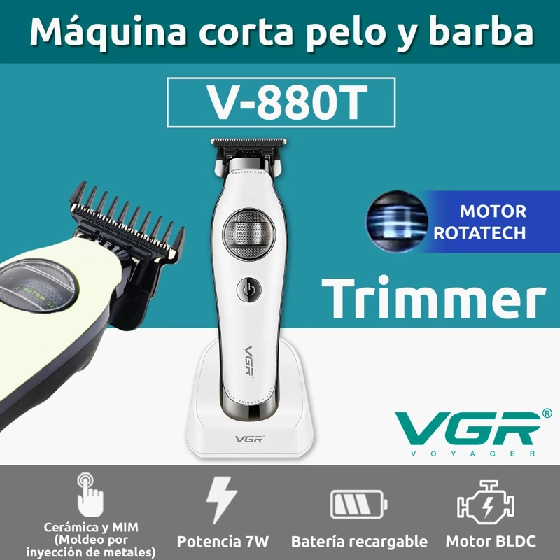 MAQUINA PATILLERA TRIMMER VGR880T ROTATECH 7200RPM BLANCO - 6