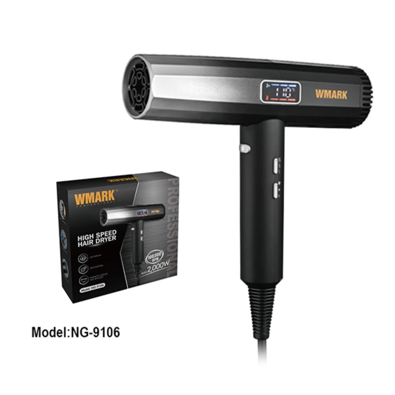 SECADOR DE CABELLO WMARK PRO. 2000W ULTRA LIGERA SILVER - 6
